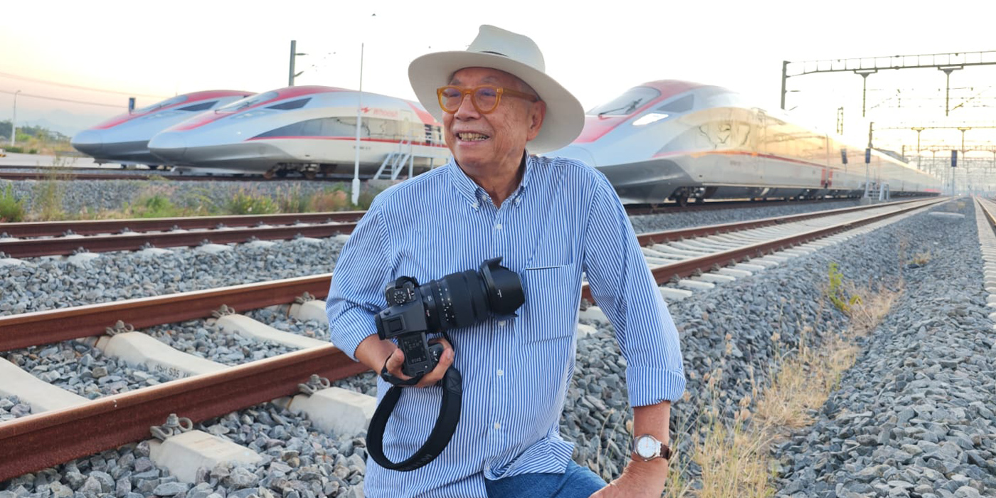 Liu posed in front of high-speed trains in Jakarta, Indonesia, where Chinese engineers were helping with the railway construction. He spent five weeks persuading their state-owned enterprise to let him enter the driver’s cabin, allowing him to snap train drivers close up at work in September 2024 so he did not have to make do with cold structures of steel. (Provided by Liu Heung Shing)